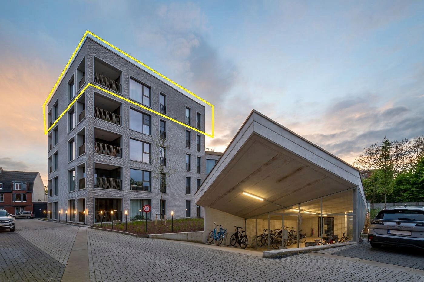 Prachtig penthouse met vier slaapkamers en twee terrassen in Gent