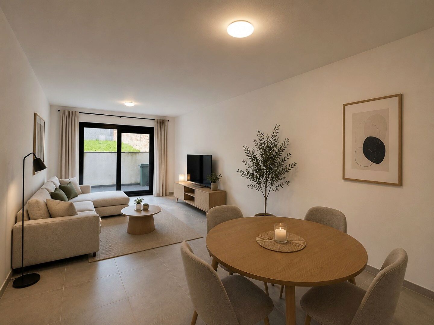 Modern gelijkvloers appartement met privatieve tuin in hartje Ronse